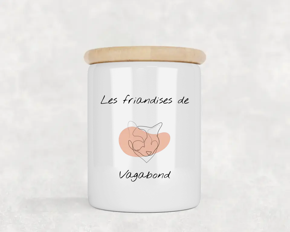 Prénom et texte libre minimaliste - Boite à Friandises personnalisée