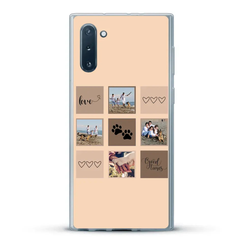 Carré grille 4 photos - Coque de téléphone personnalisée