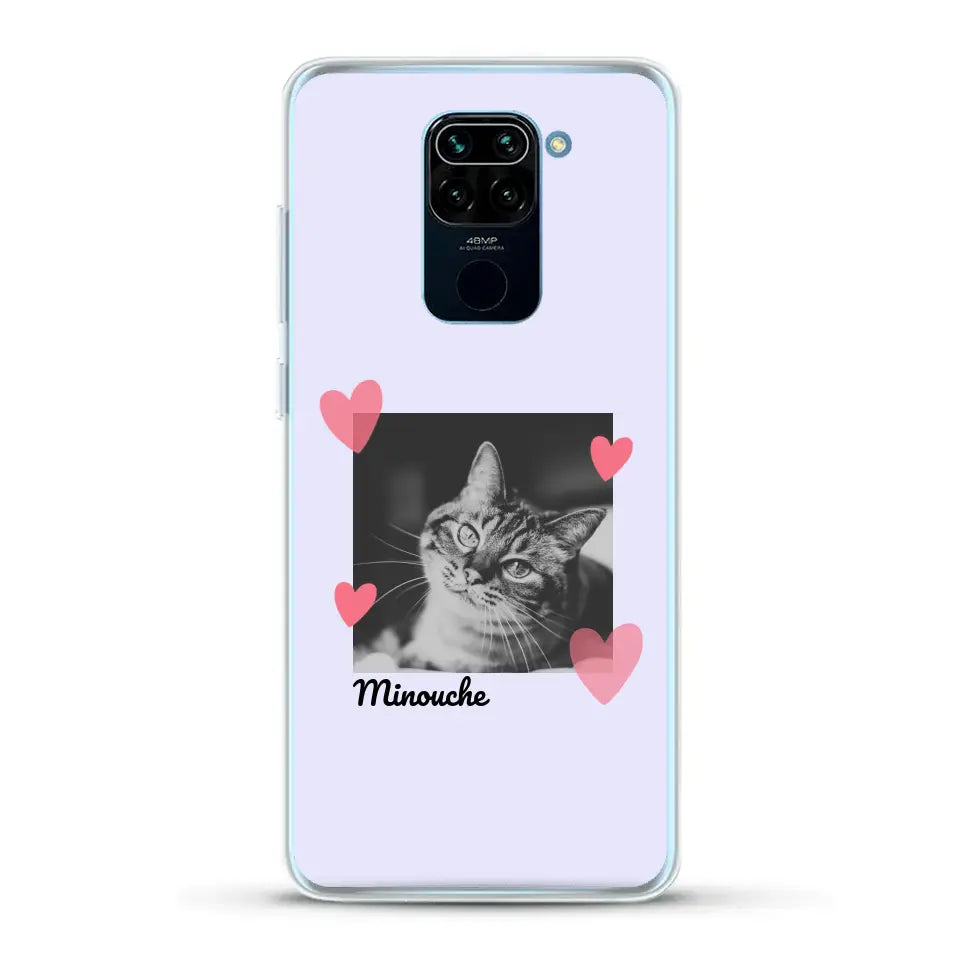 Photo carré avec coeurs - Coque de téléphone personnalisée