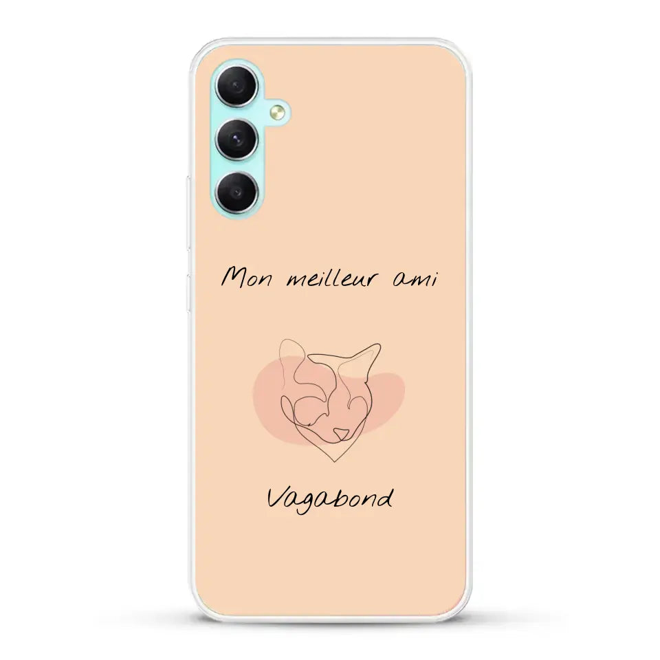Dessin minimaliste et prénom - Coque de téléphone personnalisée