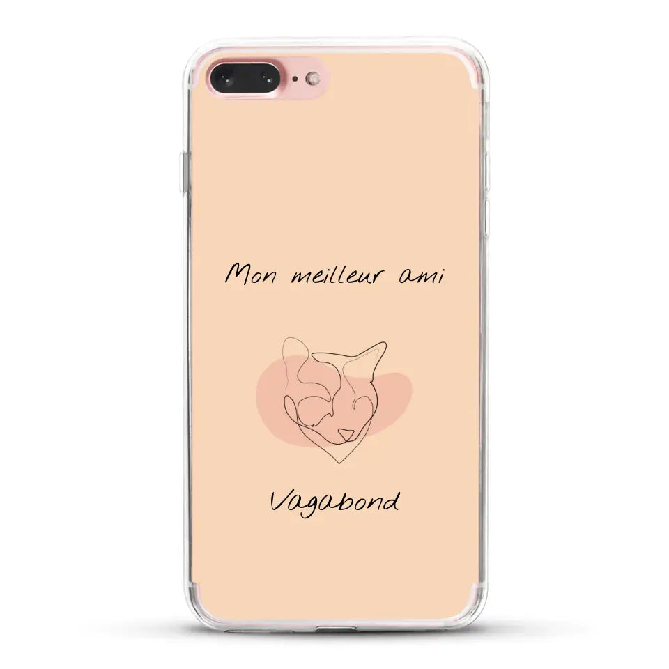 Dessin minimaliste et prénom - Coque de téléphone personnalisée