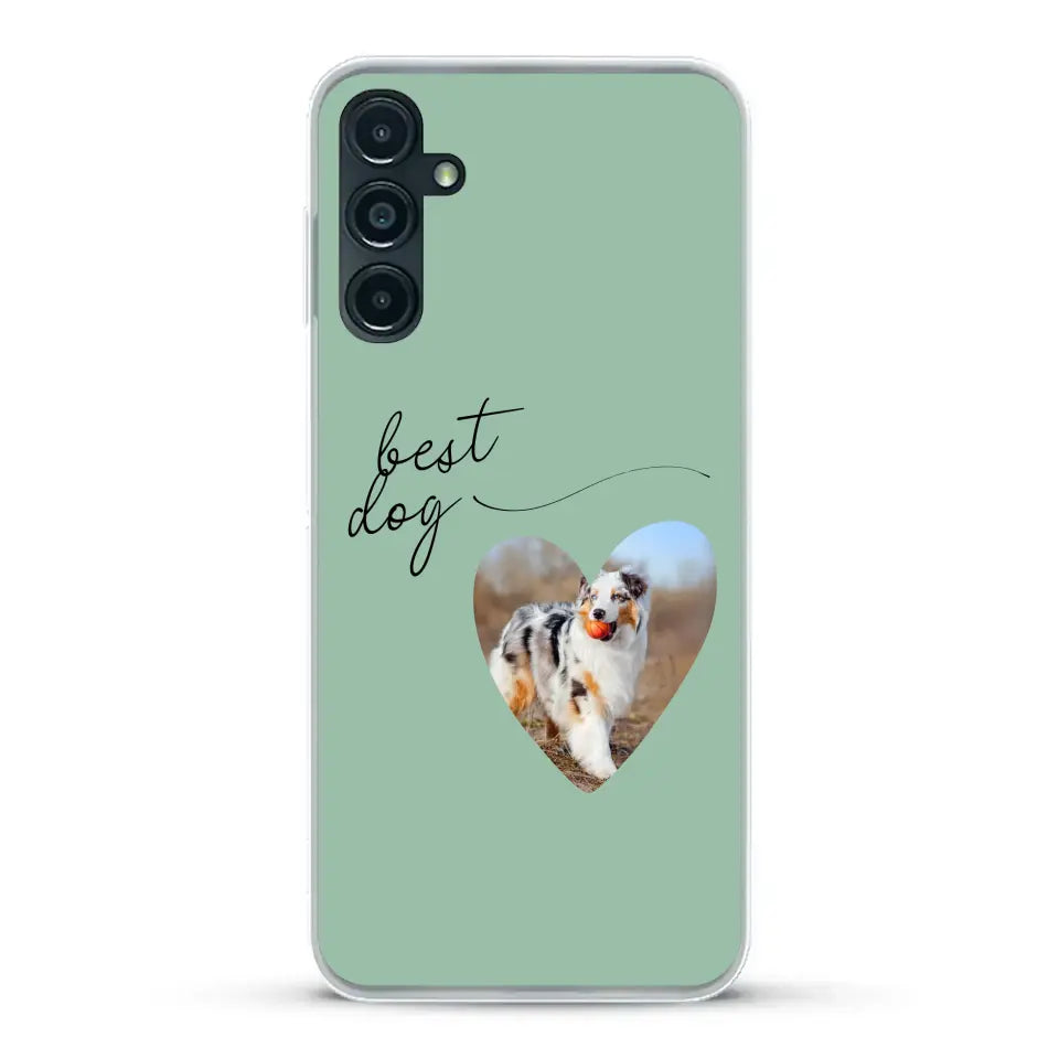 Photo coeur best dog - Coque de téléphone personnalisée