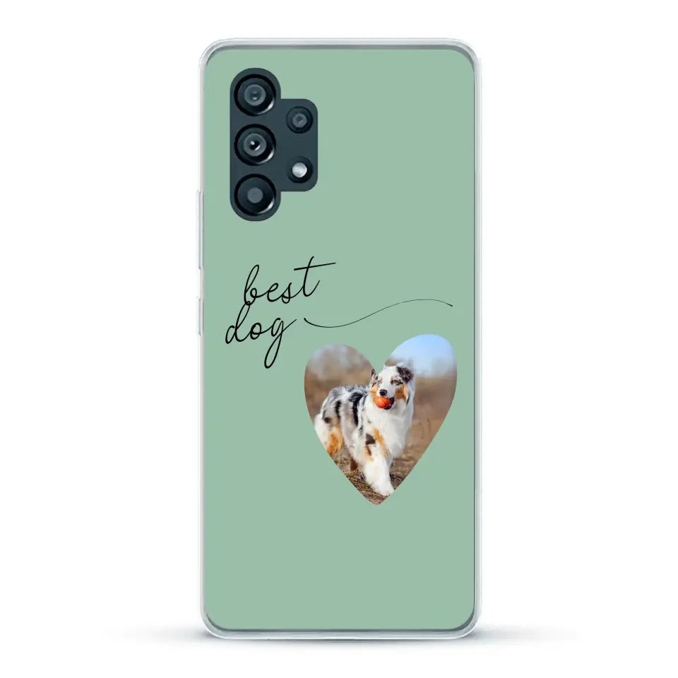 Photo coeur best dog - Coque de téléphone personnalisée