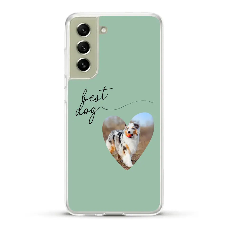 Photo coeur best dog - Coque de téléphone personnalisée