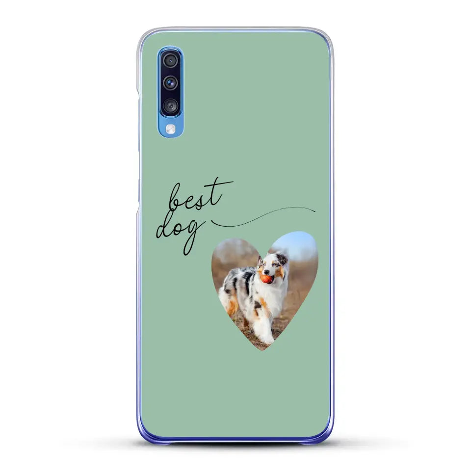 Photo coeur best dog - Coque de téléphone personnalisée