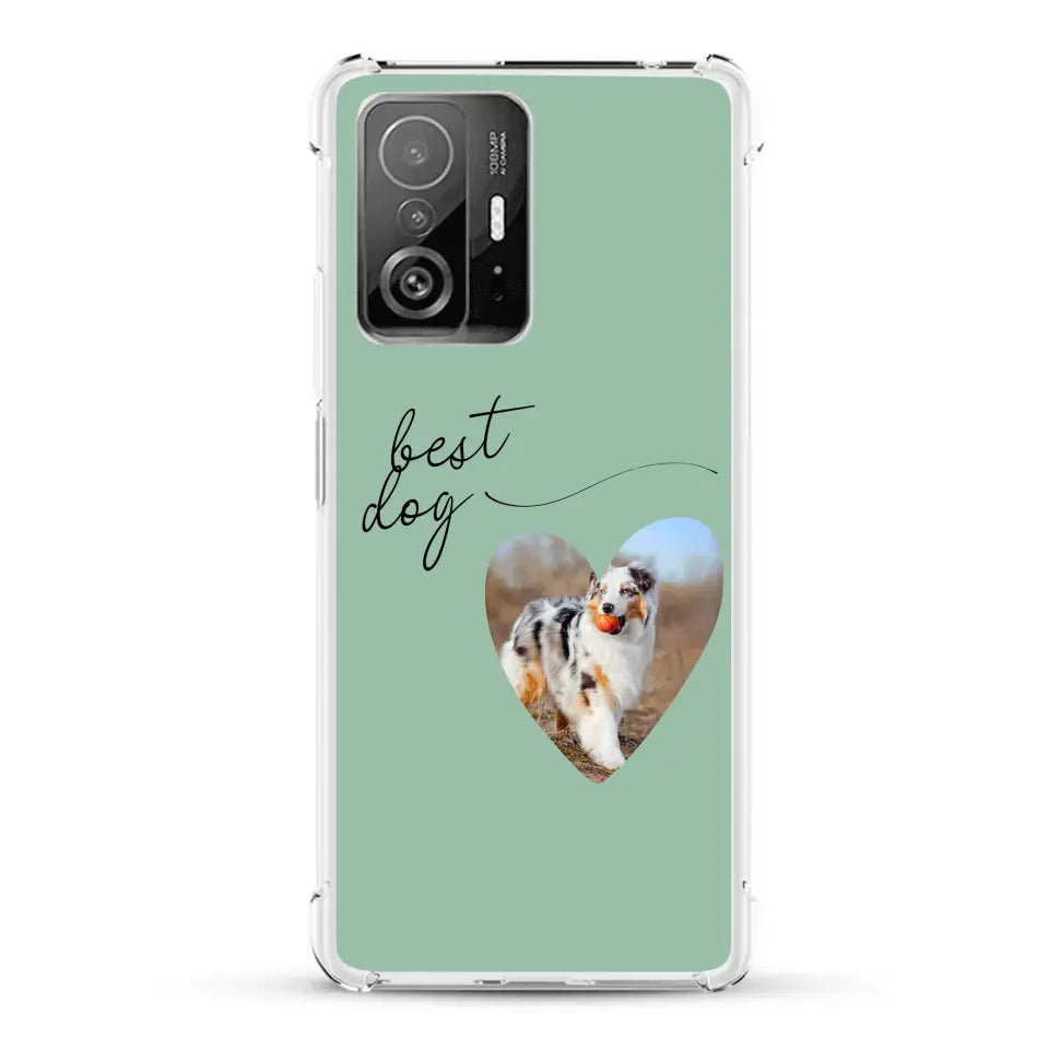 Photo coeur best dog - Coque de téléphone personnalisée