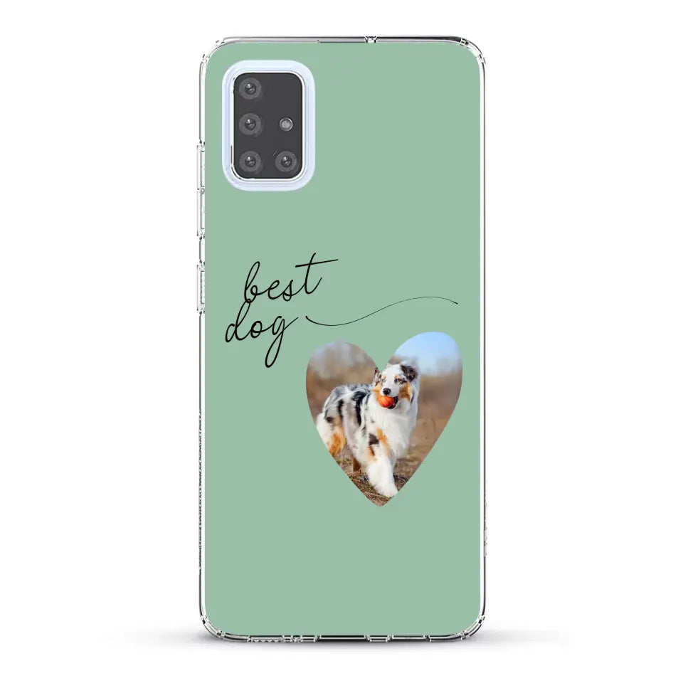 Photo coeur best dog - Coque de téléphone personnalisée