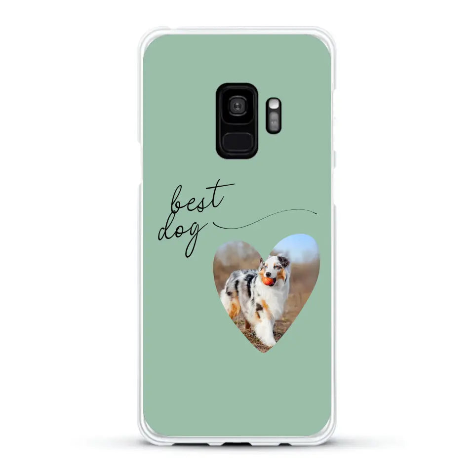 Photo coeur best dog - Coque de téléphone personnalisée