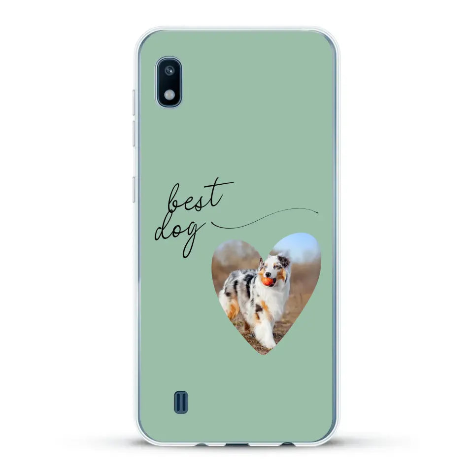 Photo coeur best dog - Coque de téléphone personnalisée
