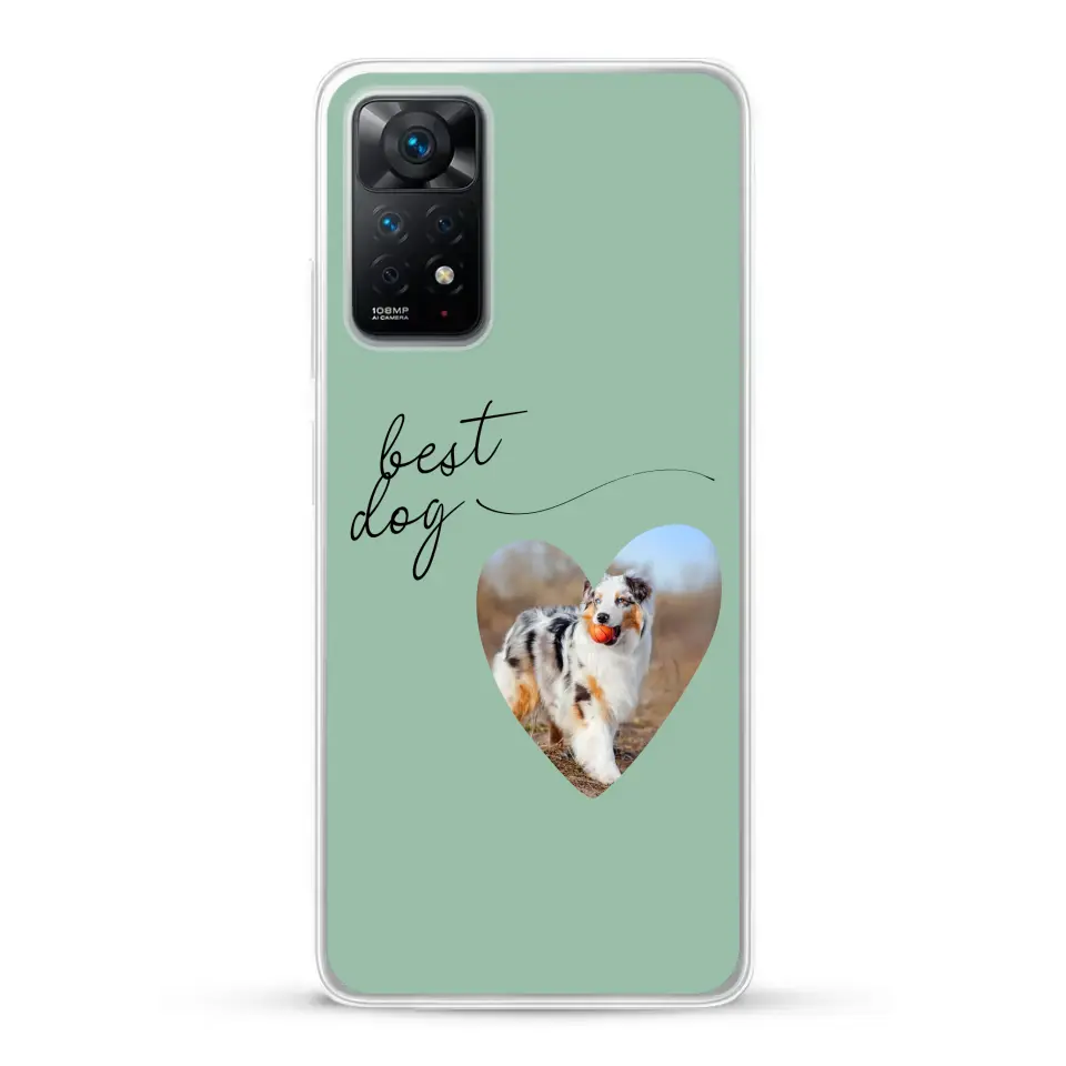 Photo coeur best dog - Coque de téléphone personnalisée