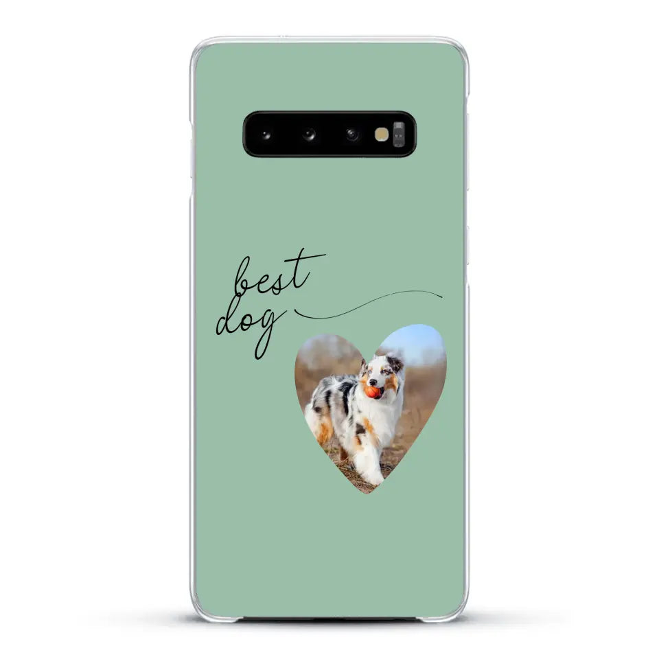 Photo coeur best dog - Coque de téléphone personnalisée