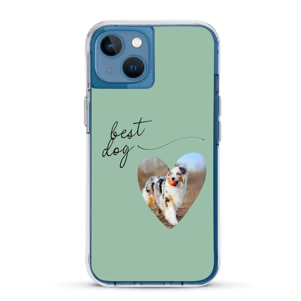 Photo coeur best dog - Coque de téléphone personnalisée