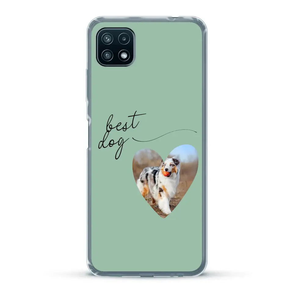 Photo coeur best dog - Coque de téléphone personnalisée