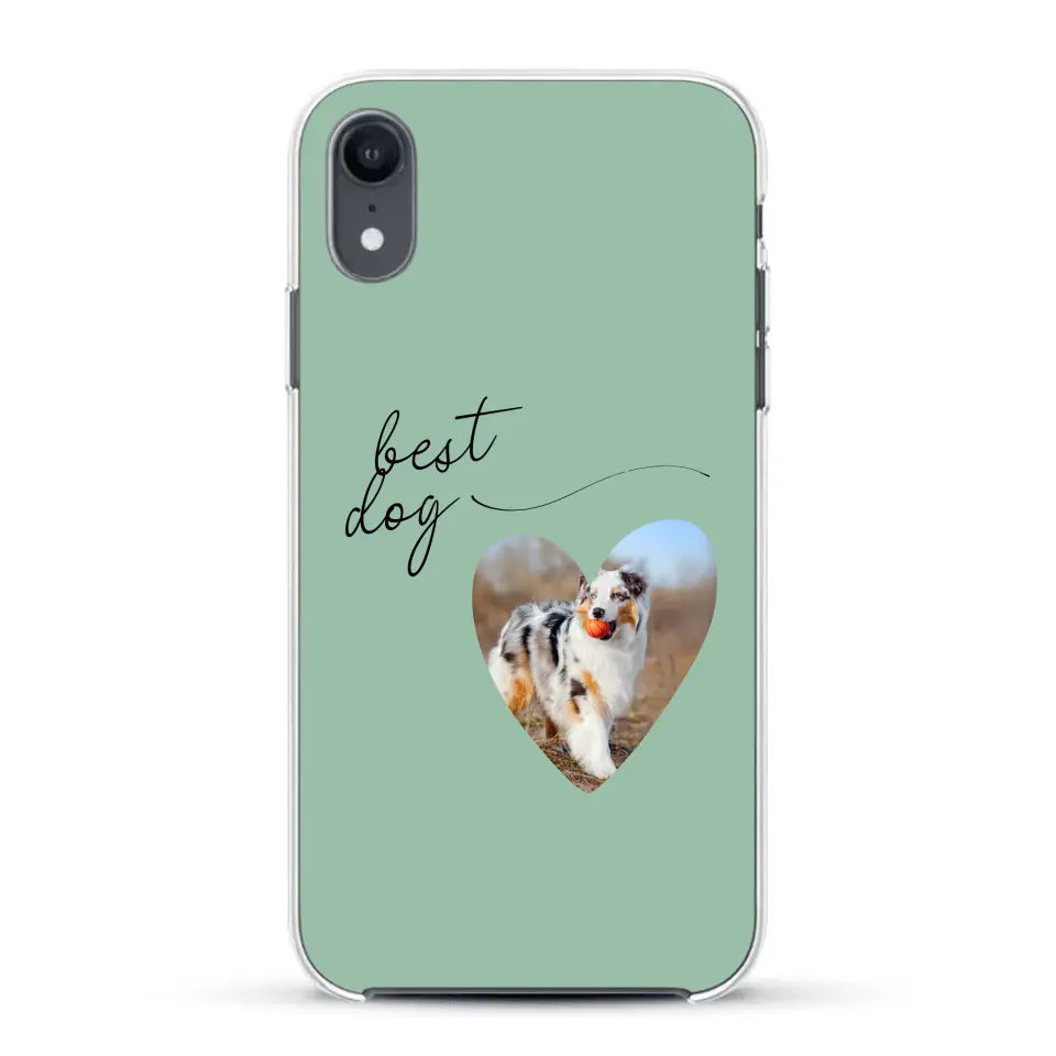 Photo coeur best dog - Coque de téléphone personnalisée