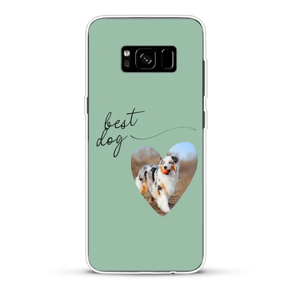 Photo coeur best dog - Coque de téléphone personnalisée