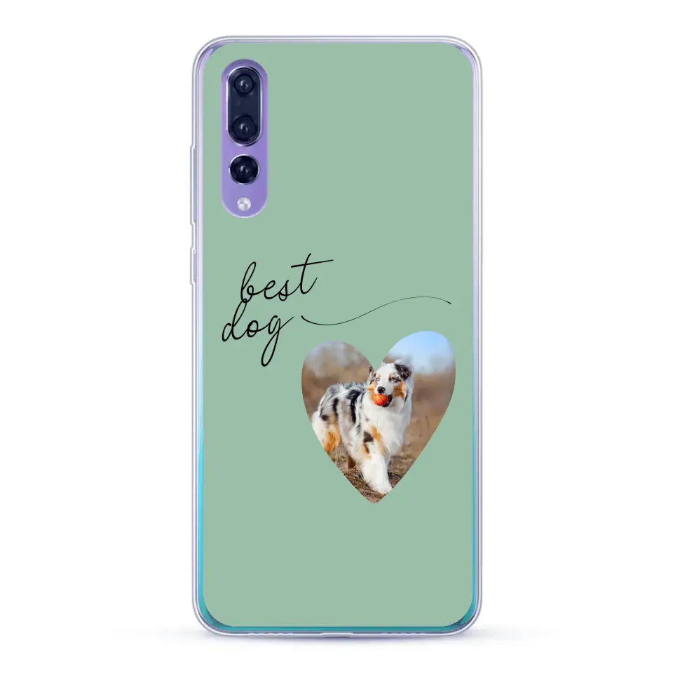 Photo coeur best dog - Coque de téléphone personnalisée
