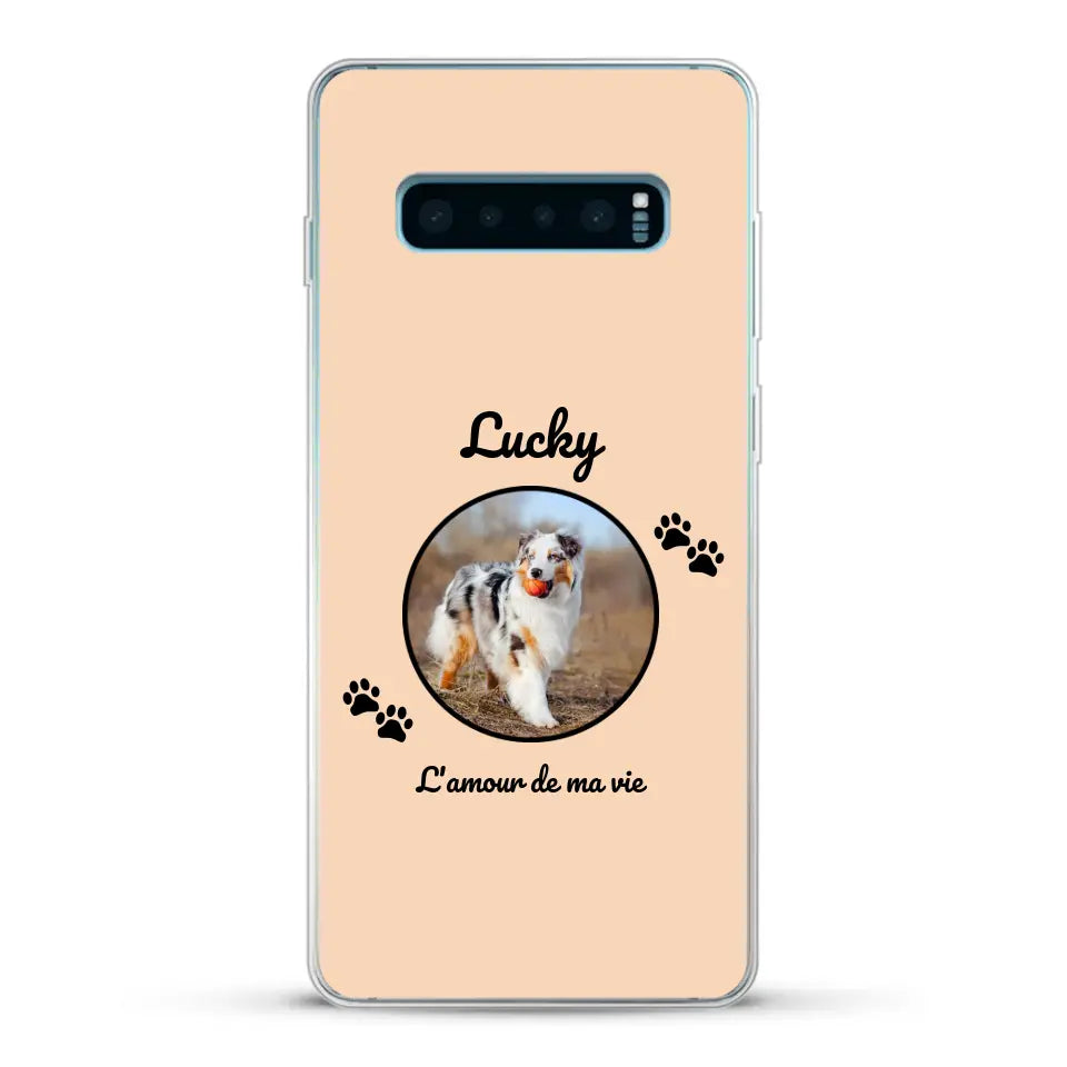 Photo cercle l'amour de ma vie avec prénom - Coque de téléphone personnalisée