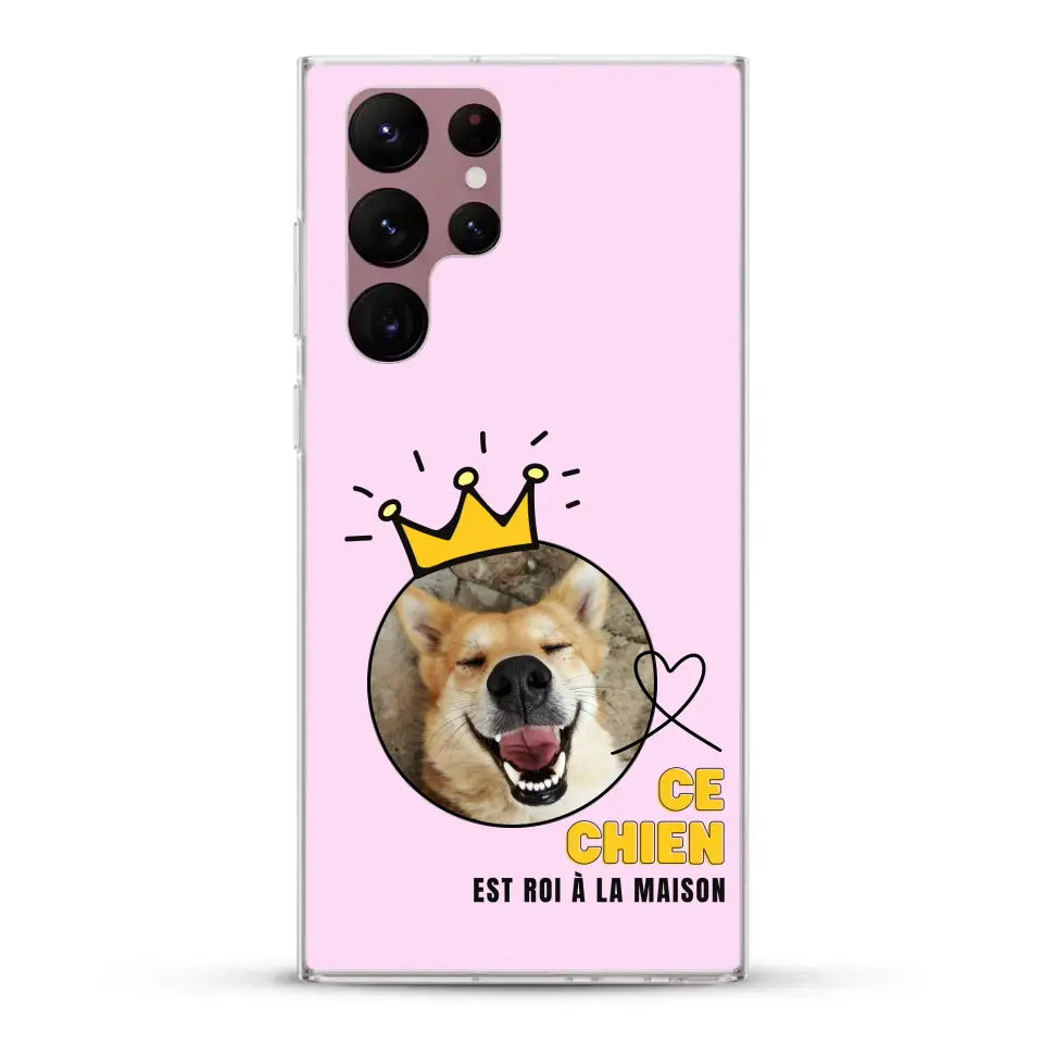 Ce chien est roi - Coque de téléphone personnalisée
