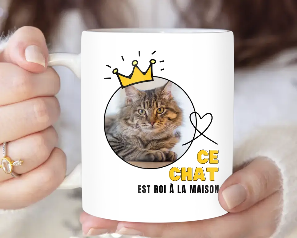 Ce chat est roi - Mug Personnalisé