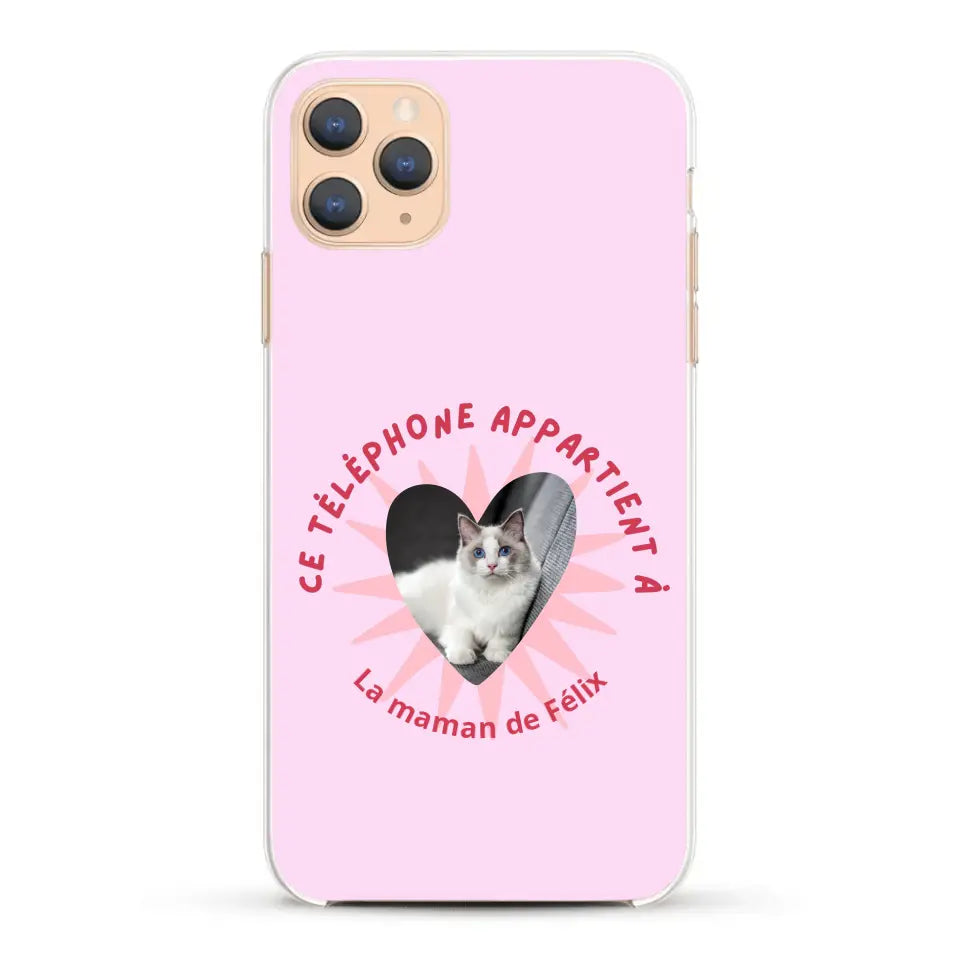 Ce téléphone appartient à - Coque de téléphone personnalisée