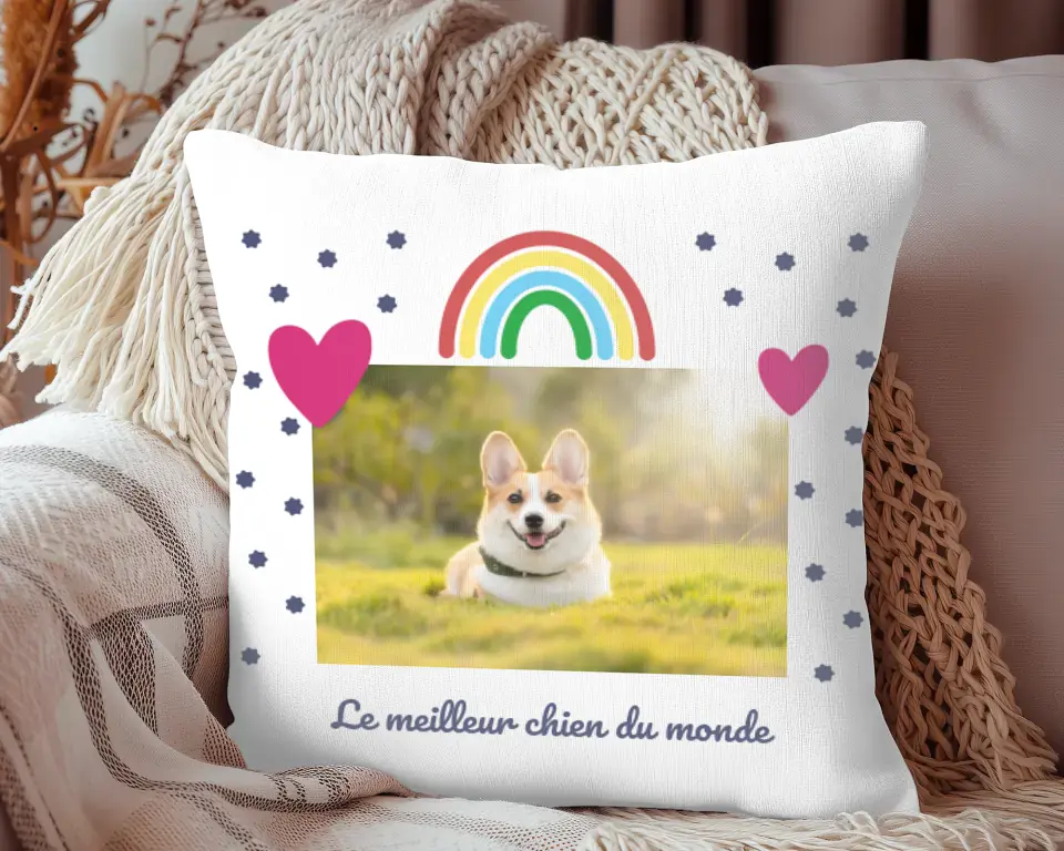 Le meilleur chien du monde - Coussin personnalisé