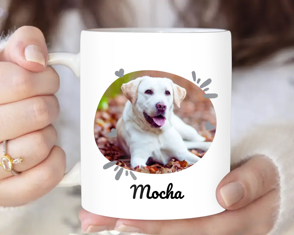 Photo ronde en couleur et splash - Mug Personnalisé