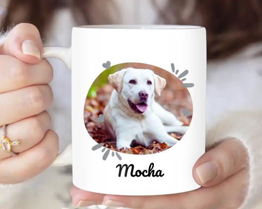 Photo ronde en couleur et splash - Mug Personnalisé