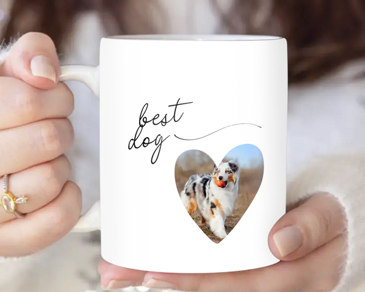 Photo coeur et best Dog - Mug Personnalisé