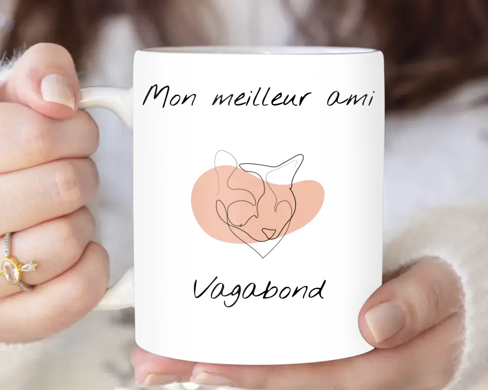 Mon meilleur ami design minimaliste - Mug Personnalisé