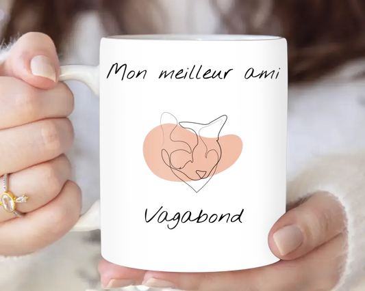 Mon meilleur ami design minimaliste - Mug Personnalisé