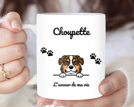 Prénom animal et texte libre - Mug Personnalisé