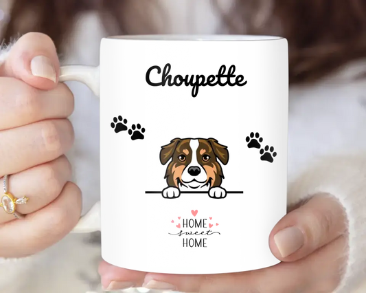 Prénom animal et Home Sweet Home - Mug Personnalisé