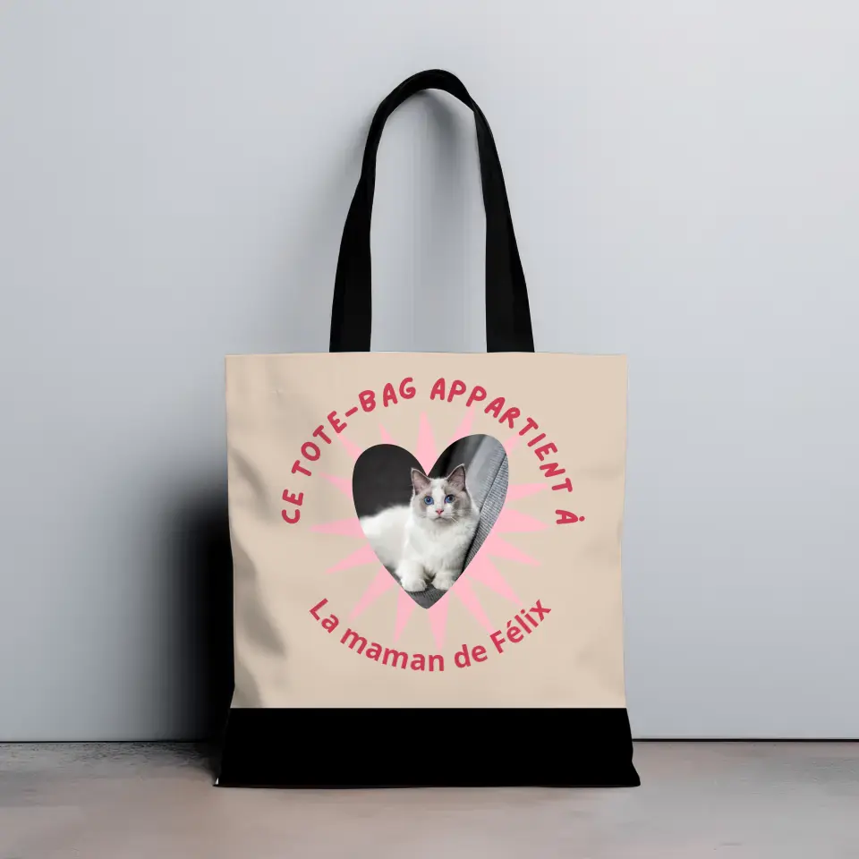 Ca tote-bag appartient à la maman de - Totebag Personnalisé