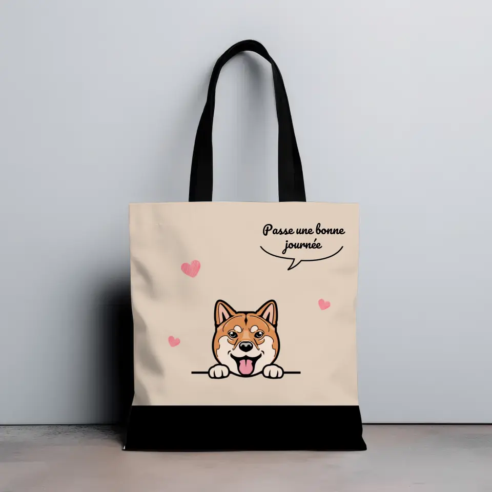 Passe une bonne journée chat - Totebag Personnalisé