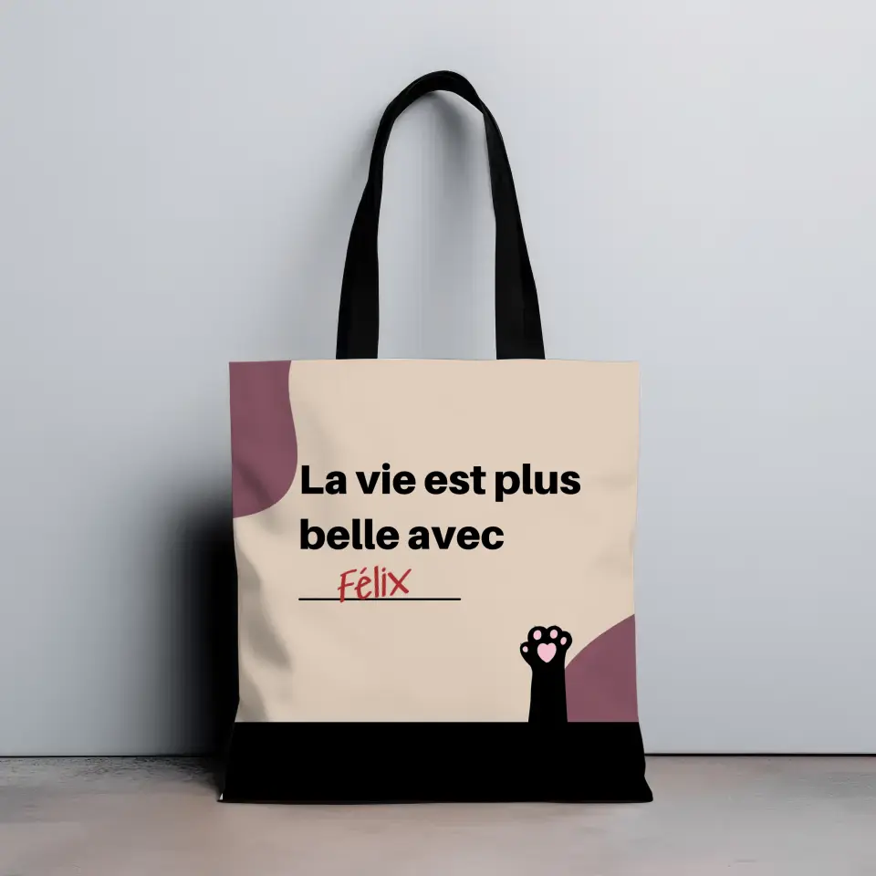 la vie est plus belle - Totebag Personnalisé