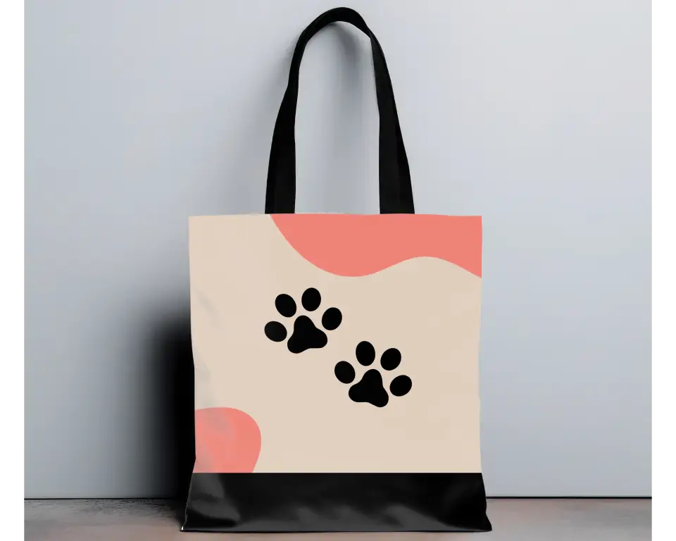 Visage de chat avec prénom - Totebag Personnalisé