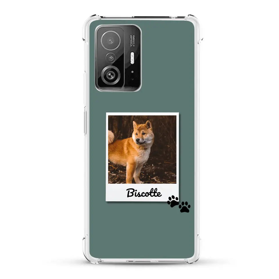 Photo polaroid avec prénom - Coque de téléphone personnalisée