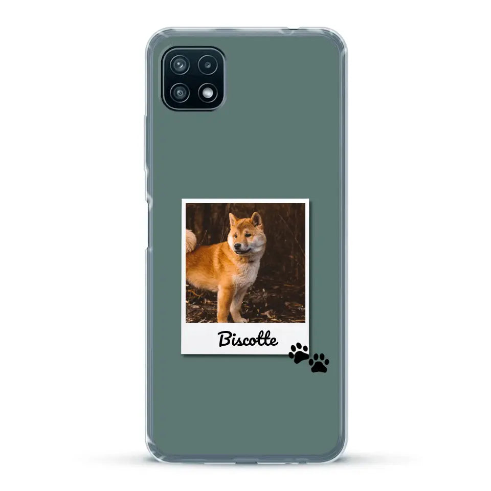 Photo polaroid avec prénom - Coque de téléphone personnalisée