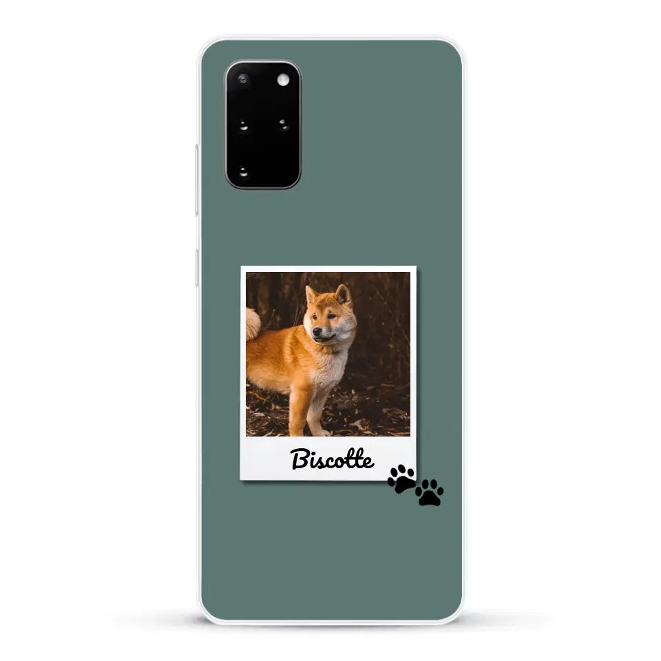 Photo polaroid avec prénom - Coque de téléphone personnalisée