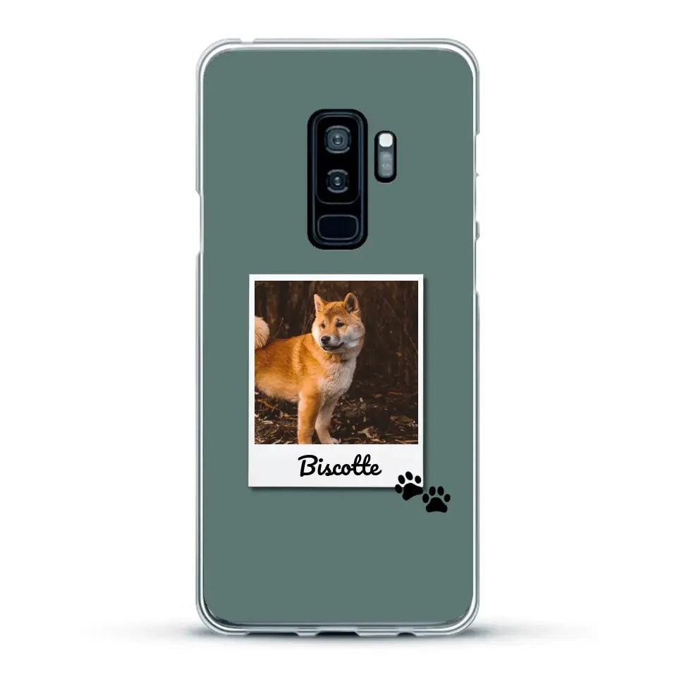 Photo polaroid avec prénom - Coque de téléphone personnalisée