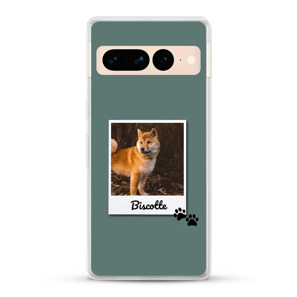 Photo polaroid avec prénom - Coque de téléphone personnalisée