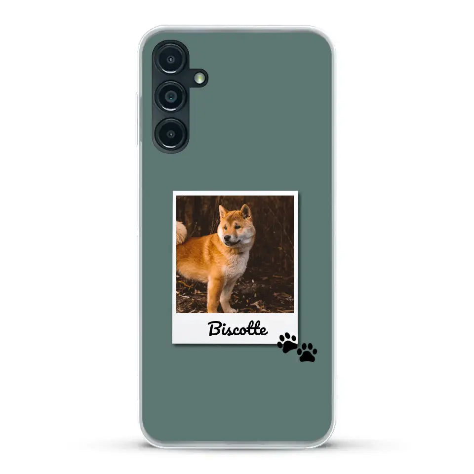 Photo polaroid avec prénom - Coque de téléphone personnalisée