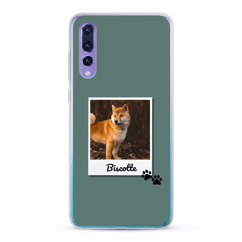 Photo polaroid avec prénom - Coque de téléphone personnalisée