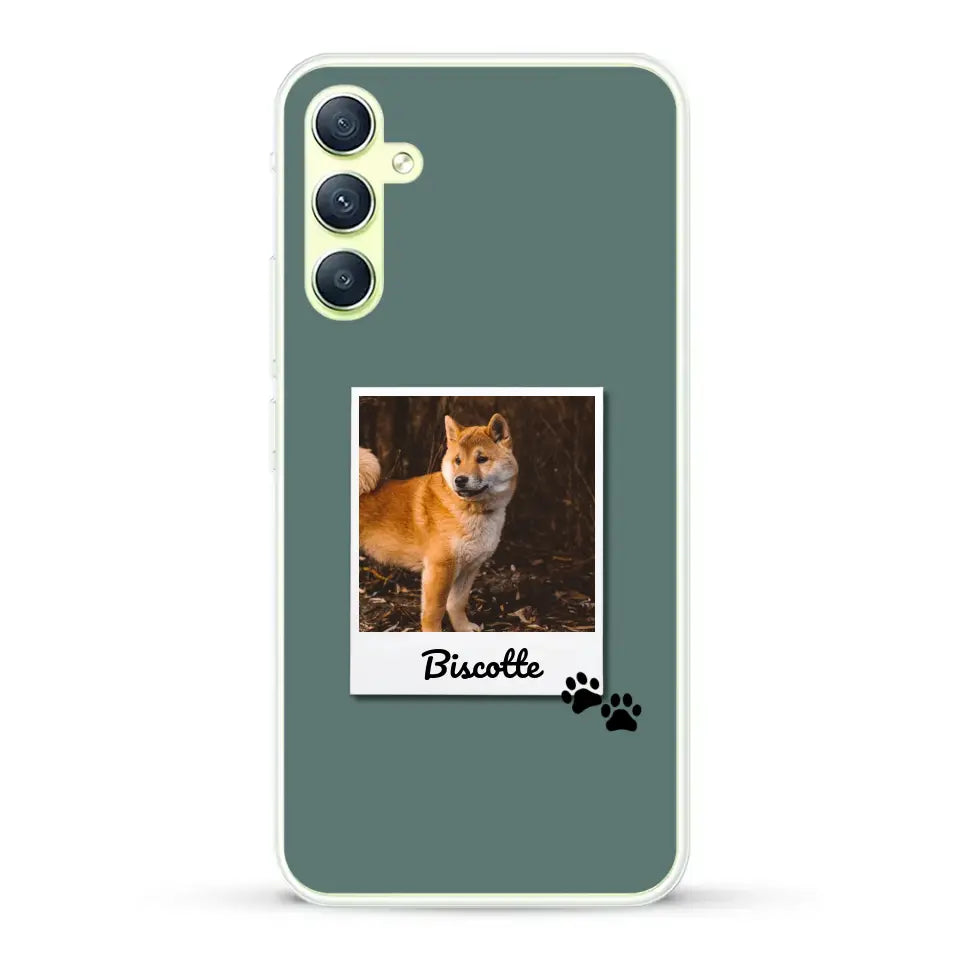 Photo polaroid avec prénom - Coque de téléphone personnalisée