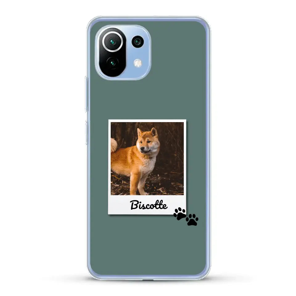 Photo polaroid avec prénom - Coque de téléphone personnalisée