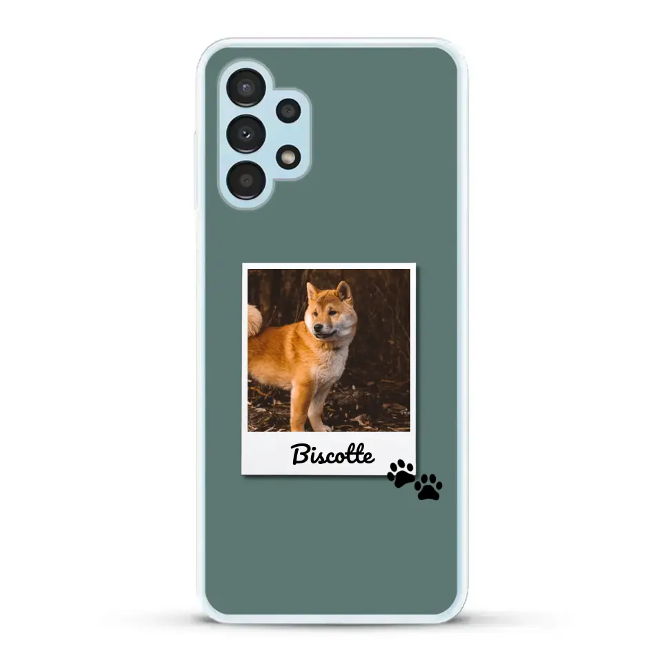 Photo polaroid avec prénom - Coque de téléphone personnalisée