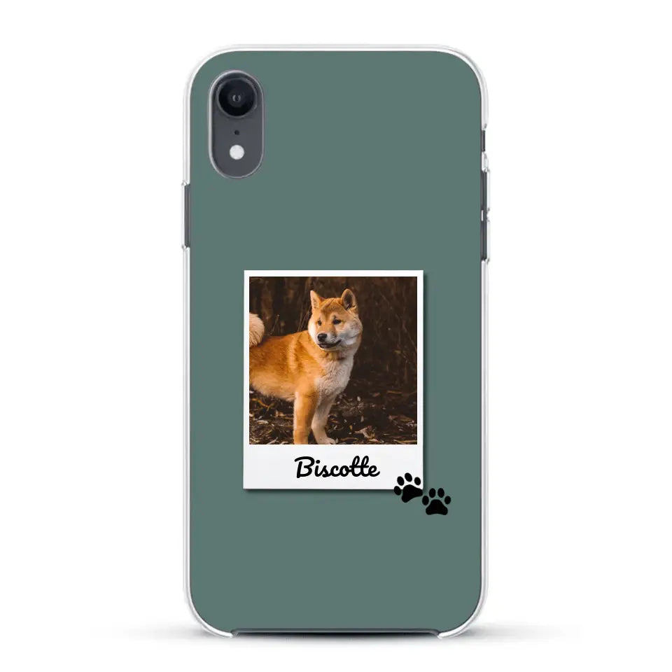 Photo polaroid avec prénom - Coque de téléphone personnalisée