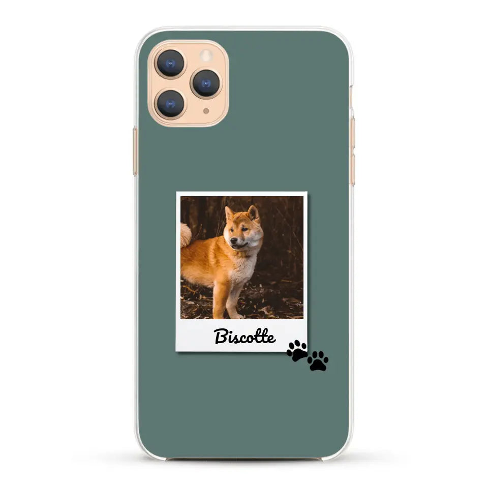 Photo polaroid avec prénom - Coque de téléphone personnalisée