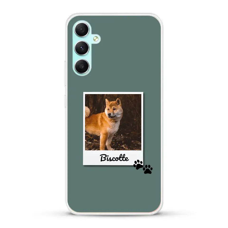 Photo polaroid avec prénom - Coque de téléphone personnalisée