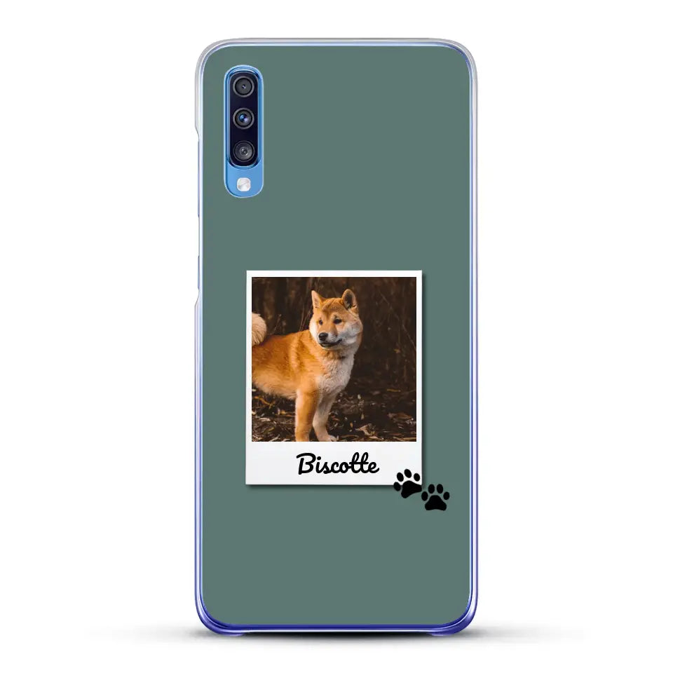 Photo polaroid avec prénom - Coque de téléphone personnalisée